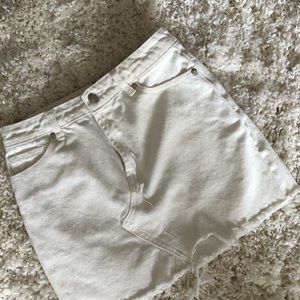 Forever 21 white denim skirt.